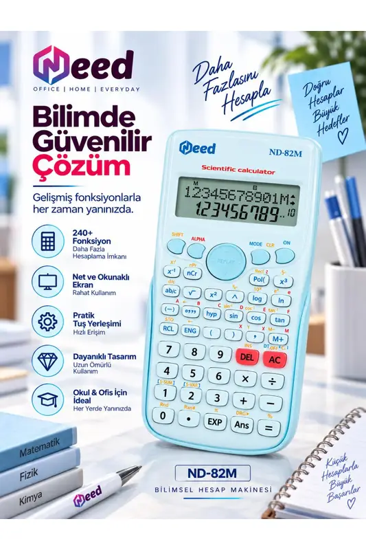 Need ND-82M Mavi 240 Fonksiyonlu Bilimsel Hesap Makinesi